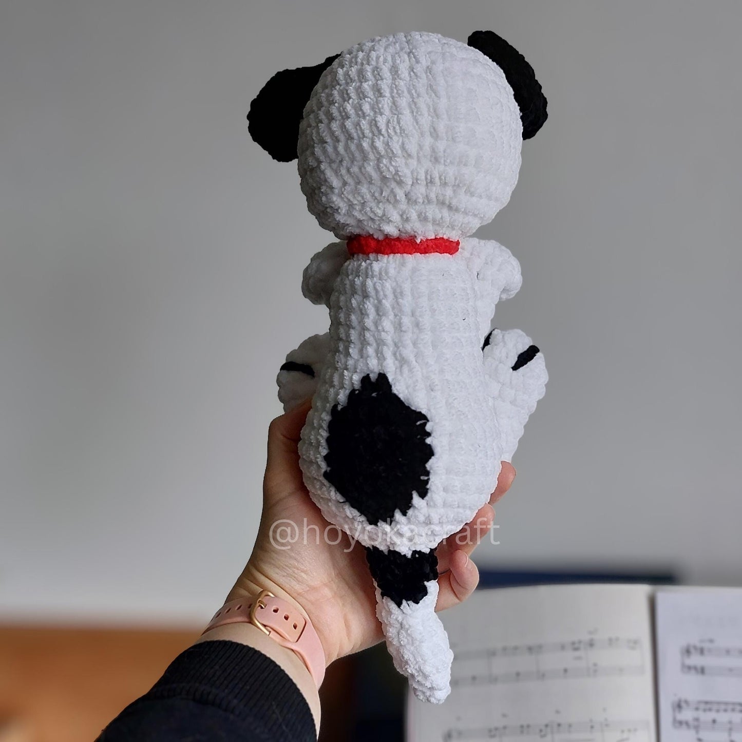 Dog Amigurumi Crochet Plush | Black and White Puppy Plush