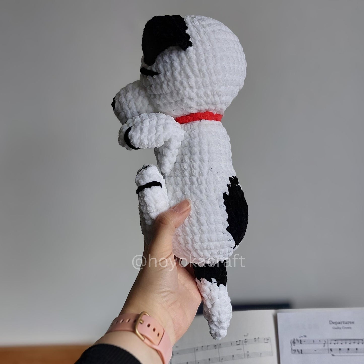 Dog Amigurumi Crochet Plush | Black and White Puppy Plush
