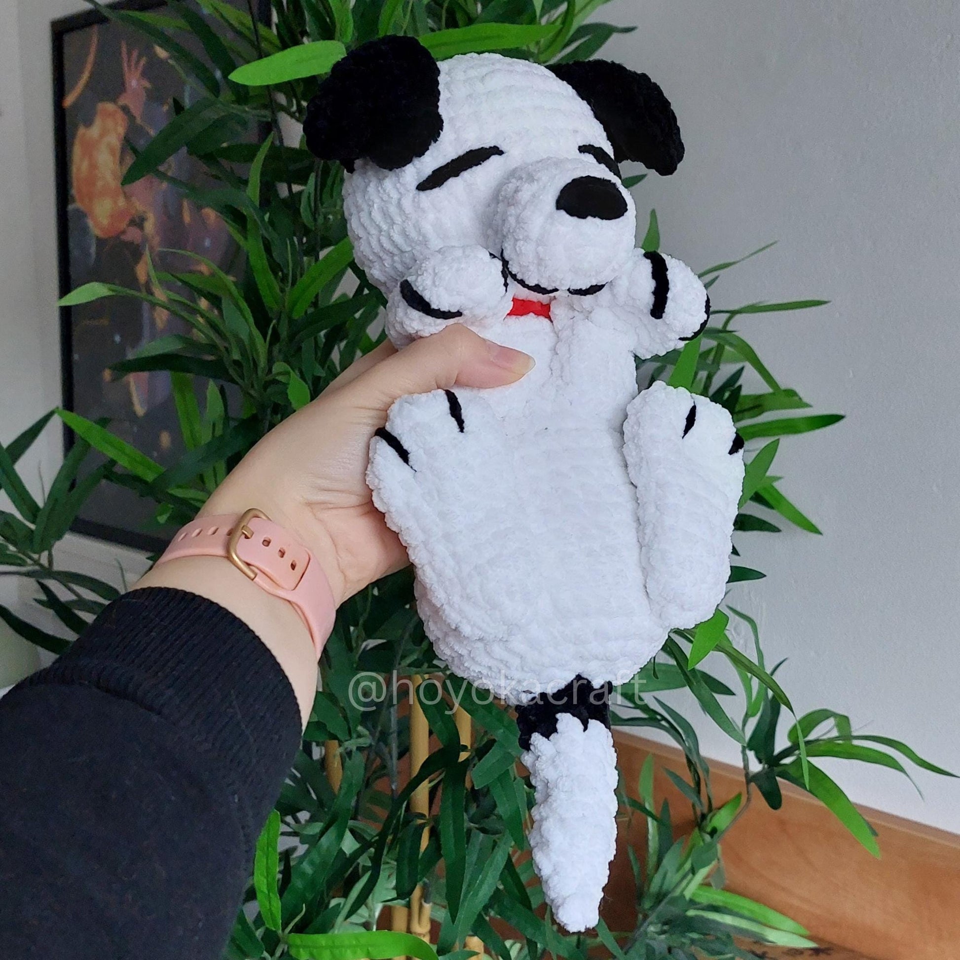 Dog Amigurumi Crochet Plush | Black and White Puppy Plush
